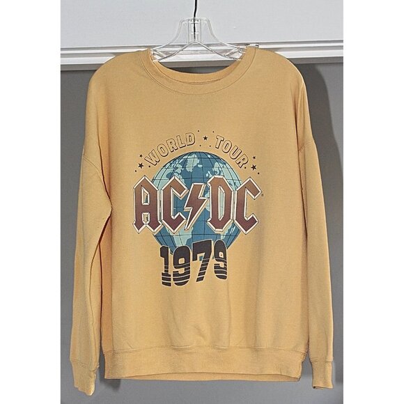 AC/DC World Tour 1979 Sweatshirt, Oversize Drop Shoulder Cut, sz S - fits Large - Picture 2 of 7